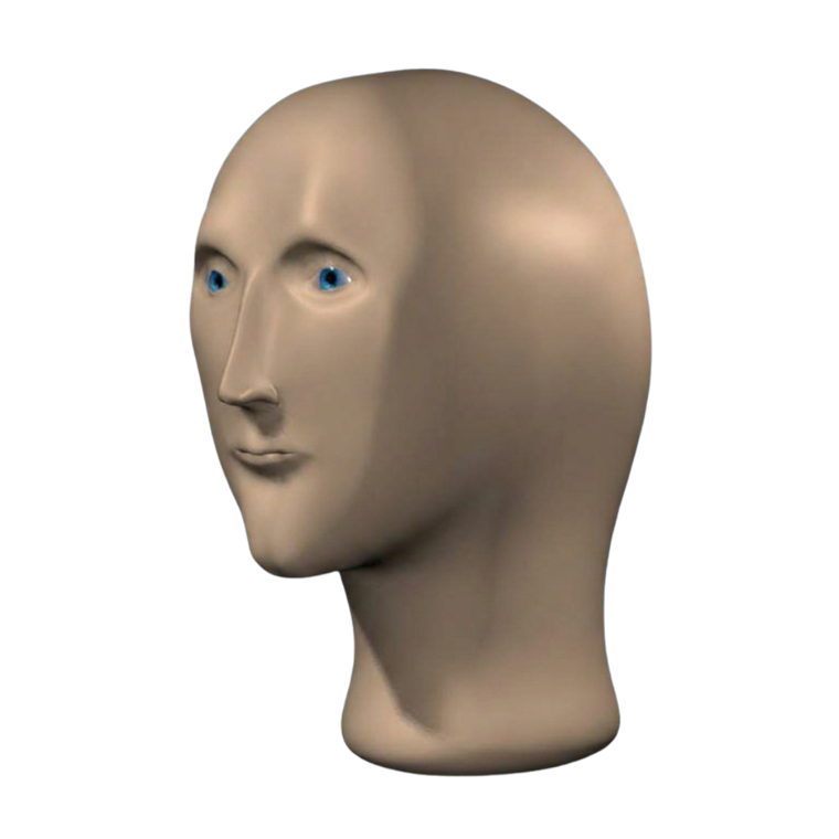 Meme Man looking left